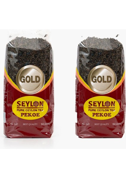 500 gr Seylon Pekoe Gold 100% Saf Ceylon Tea 2 Adet İthal Seylan Sri Lanka Kaçak Siyah Yaprak Çayı.