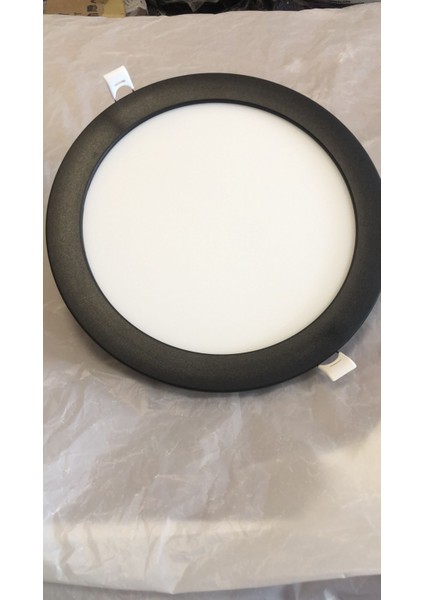 18W Siyah Kasa Beyaz Işık Sıva Altı Yuvarlak LED Panel Spot Aydılatma