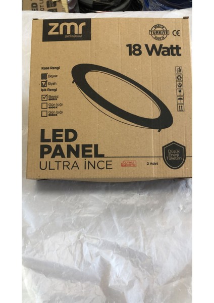 18W Siyah Kasa Beyaz Işık Sıva Altı Yuvarlak LED Panel Spot Aydılatma modelleri