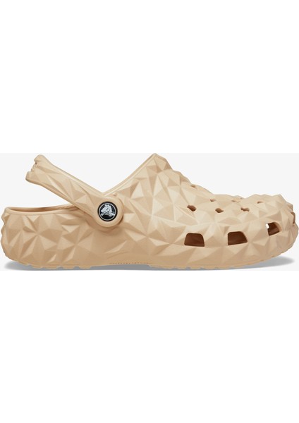 Classic Geometric Clog  Krem Terlik.2ds