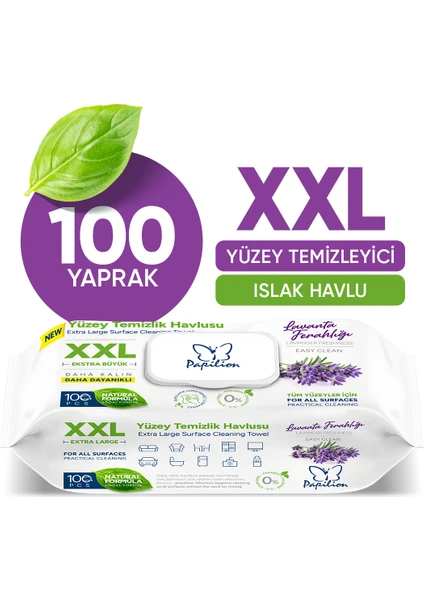 Easy Clean XXL Lavanta Kokulu Naturel Formül 100 Geniş Yaprak