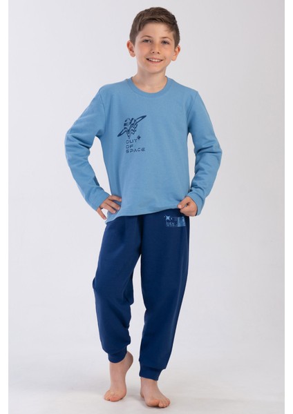 Pamuklu Erkek Çocuk Uzun Kol Pijama Takım(9-10/15-16) , 403004