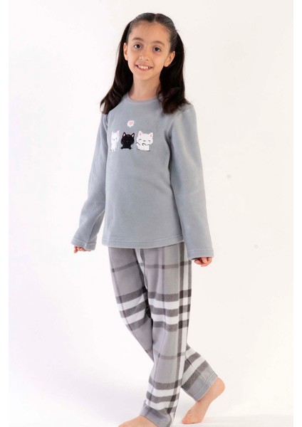 Kız Çocukpolar Uzun Kol Pijama Takım , 303036