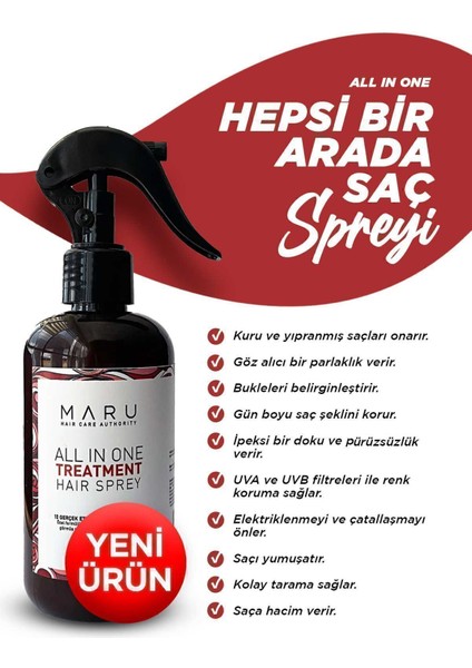 Yıpranmış Saçlar Için 10 Etkili Mucize Bakım Spreyi Uniq One 250 ml 8684091006183