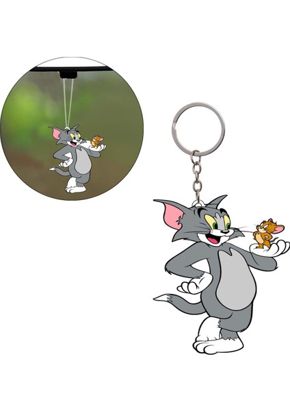 HB Gift Tom ve Jerry  Anahtarlık ve Dikiz Ayna Süsü