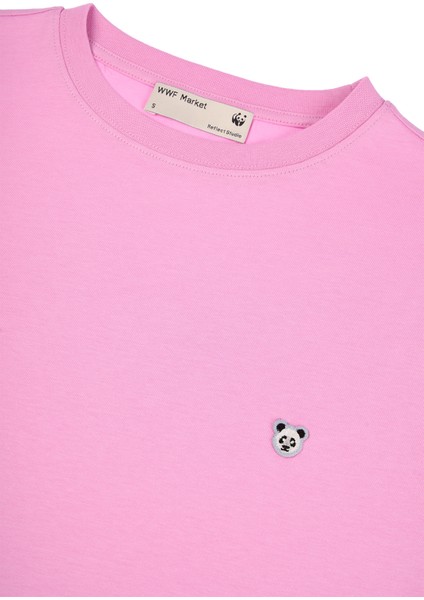 WWF Market Panda Crop T-Shirt Pembe