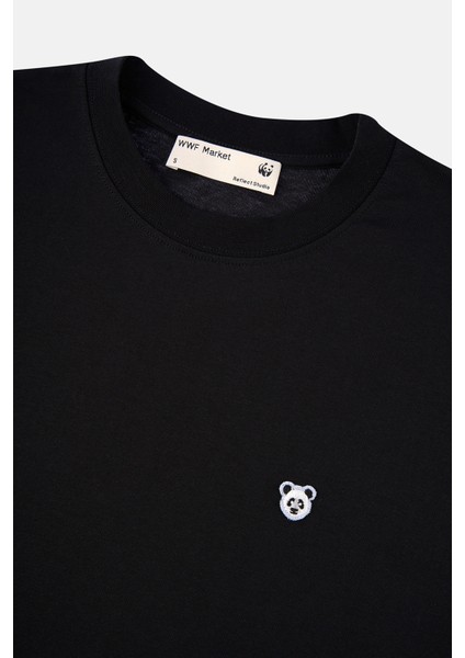 WWF Market Panda Oversize T-Shirt Siyah