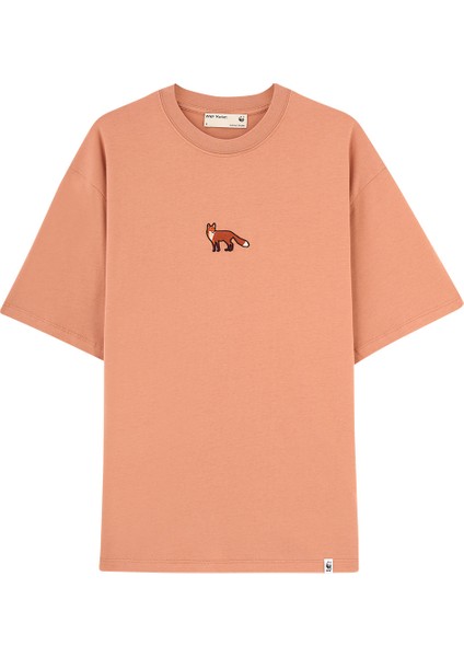 WWF Market Red Fox Oversize T-Shirt Kahverengi