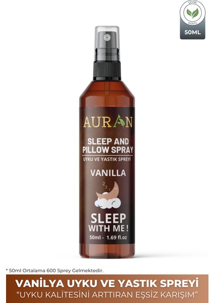Vanilya Uyku Ve Yastık Spreyi Rahatlatıcı Uyku Ve Dinlenme Spreyi Sleep And Pıllow Spray 50ml