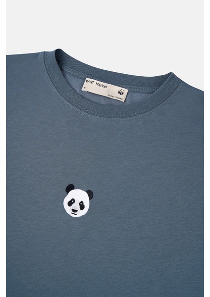 WWF Market Panda Regular T-Shirt Gri Melanj