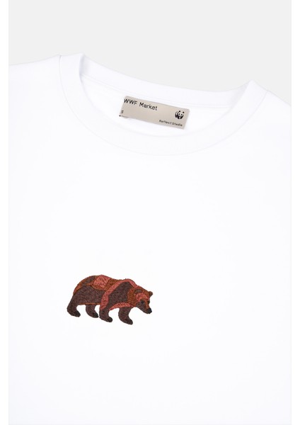 WWF Market Bozayı Premium T-Shirt - Beyaz