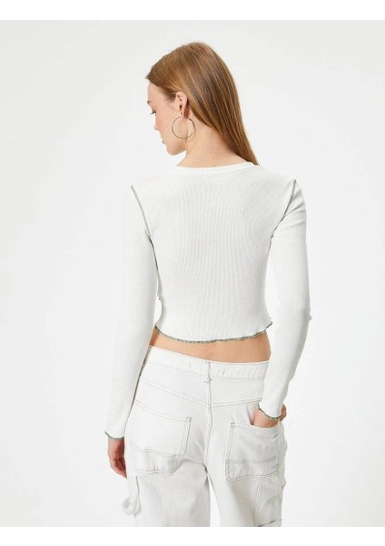 5WAL10042IK Koton Kadın Sweat Ekru fırsatları