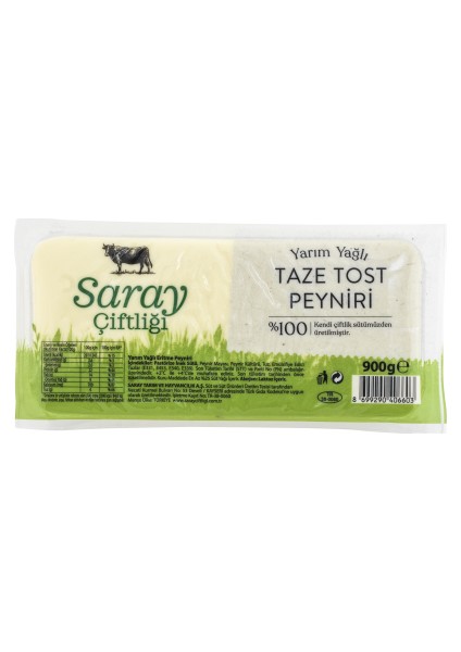 Yarım Yağlı Taze Tost Peyniri 900gr