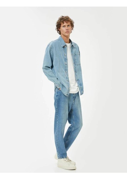 5WAM40157ND Koton Erkek Jean Pantolon Orta Indigo