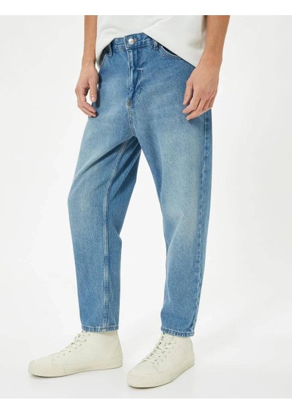 5WAM40157ND Koton Erkek Jean Pantolon Orta Indigo fırsatları