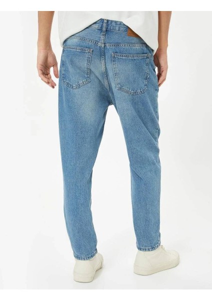 5WAM40157ND Koton Erkek Jean Pantolon Orta Indigo indirimleri
