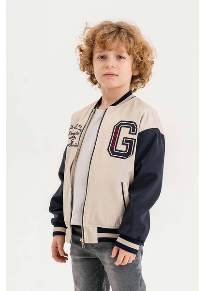 Çift Cepli Su Geçirmez Erkek Çocuk Kolej Ceket modelleri