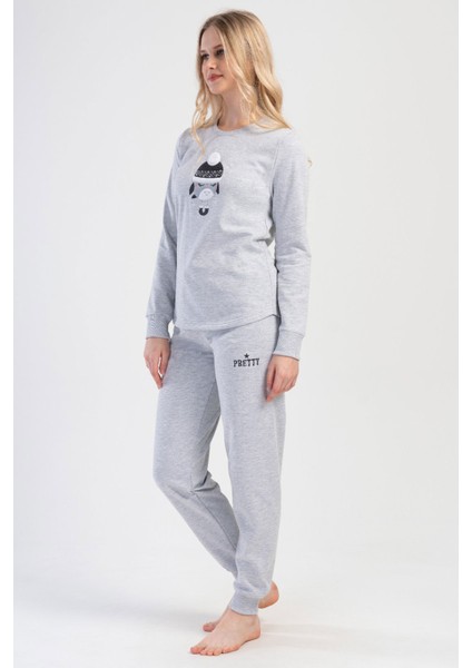 Kadın Uzun Kol Pijama Takım , 403020