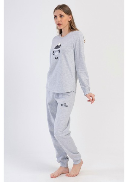 Kadın Uzun Kol Pijama Takım , 403020