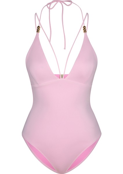 Crocata Pembe V Yaka Üçgen Mayo