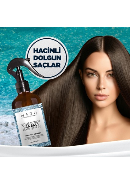 MARU Hacim Ve Dolgunluk Veren Deniz Tuzu Saç Spreyi  250 ml