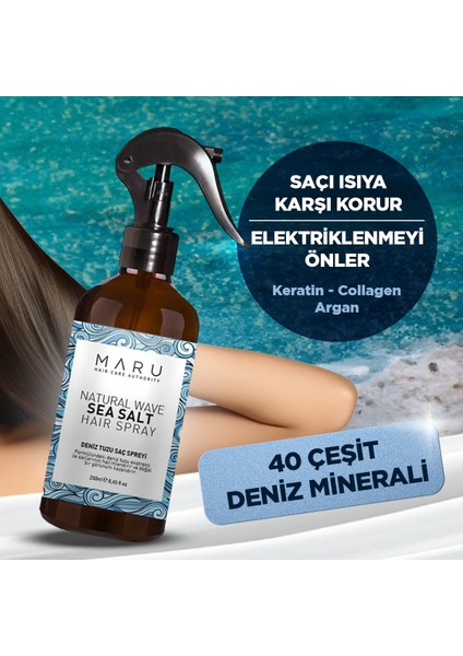 MARU Hacim Ve Dolgunluk Veren Deniz Tuzu Saç Spreyi  250 ml