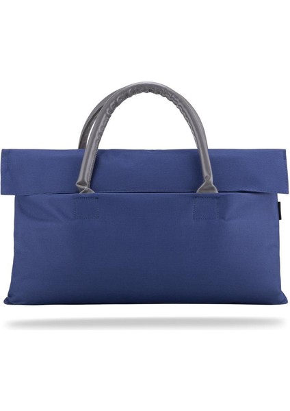 BYN-EL001 Wtxpro Su Geçirmez Kumaş 13-14 Inch Bayan Laptop El Çantası- Tote Bag - Lacivert