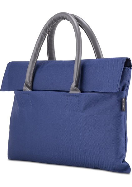 BYN-EL001 Wtxpro Su Geçirmez Kumaş 13-14 Inch Bayan Laptop El Çantası- Tote Bag - Lacivert