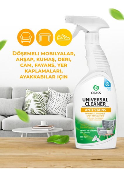 Temizlik 3 adet set "Azelit" Yağ Çözücü, "Universal Cleaner" Lekelere karşı, Dos Spray Küf temizler (600 ml x3)