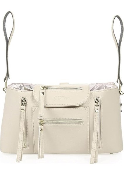 Bebek Arabası Organizer Omuz Askılı Bakım Çantası, Puset Düzenleyici Organizatörü Açıkbej