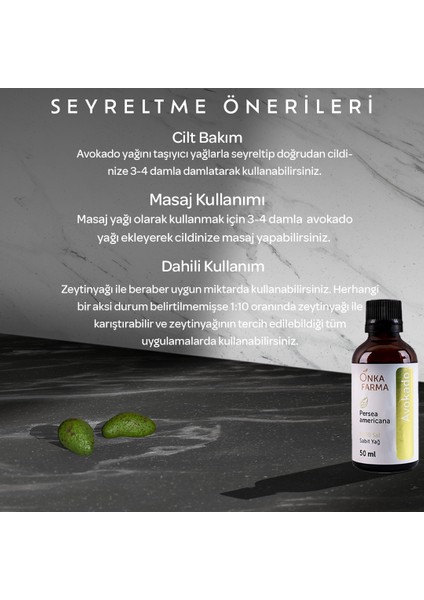 %100 Saf Avokado Yağı 50 ml