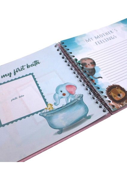 Spiralli Bebek Defteri Pembe Nokta 22,5 x 22,5 cm modelleri