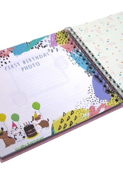 Spiralli Bebek Defteri Pembe Nokta 22,5 x 22,5 cm fırsatları