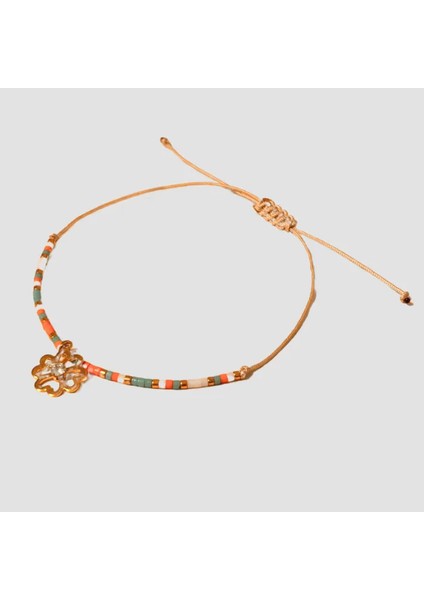 El Işi Miyuki Boncuk Işlemeli Yonca Taşlı Bileklik 22CM - Renkli modelleri