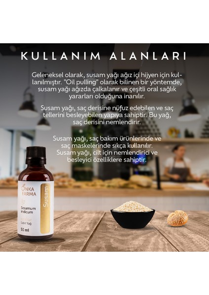 Onka Farma Saf Susam Yağı Soğuk Sıkım 50 ml