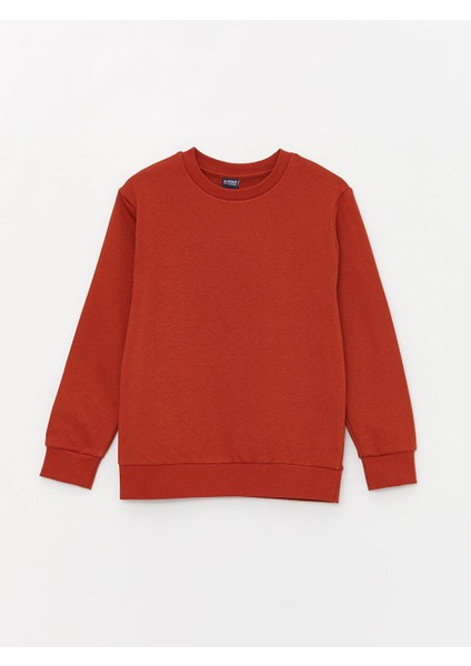 Bisiklet Yaka Basic Uzun Kollu Erkek Çocuk Sweatshirt