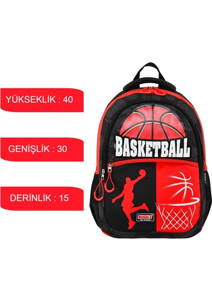 3 Bölmeli Basketball Okul Sırt Çantası MU-9164