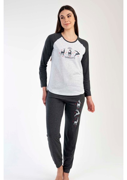Kadın Uzun Kol I Pijama Takım , 304101