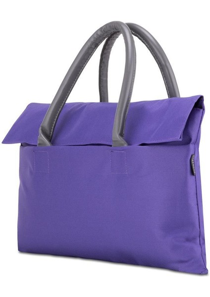 BYN-EL003 Wtxpro Su Geçirmez Kumaş 13-14 Inch Bayan Laptop El Çantası- Tote Bag - Mor