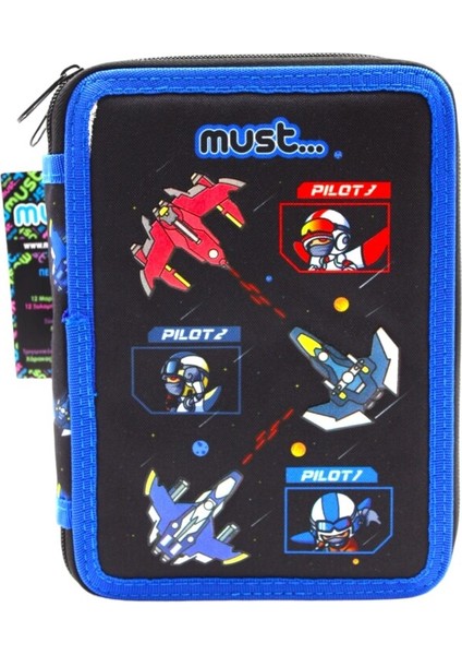 Çift Katlı Içi Dolu Kalemlik 585071 Space Battle 15 x 5 x 21 cm