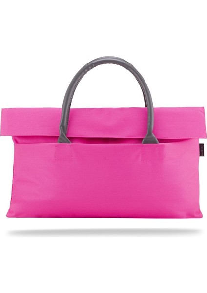 BYN-EL006 Wtxpro Su Geçirmez Kumaş 13-14 Inch Bayan Laptop El Çantası- Tote Bag- Pembe