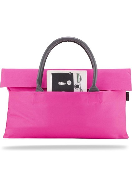 BYN-EL006 Wtxpro Su Geçirmez Kumaş 13-14 Inch Bayan Laptop El Çantası- Tote Bag- Pembe