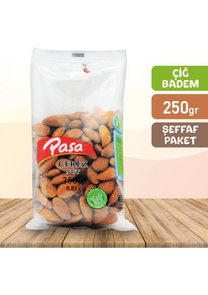 Paşa Kuruyemiş Çiğ Badem Içi Şeffaf Paket 250 gr (Naturel )