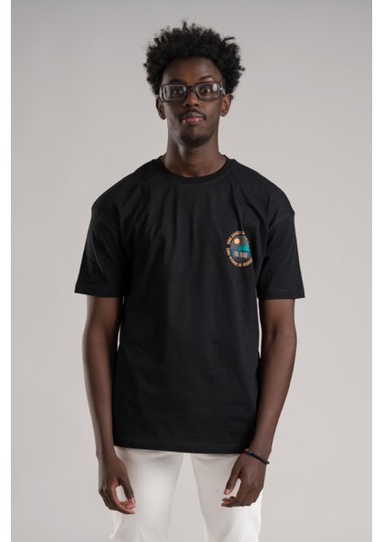 Fbı Yarım Oversize (Hafif Bol Kesim) Arkası Baskılı Pamuklu T-Shirt modelleri