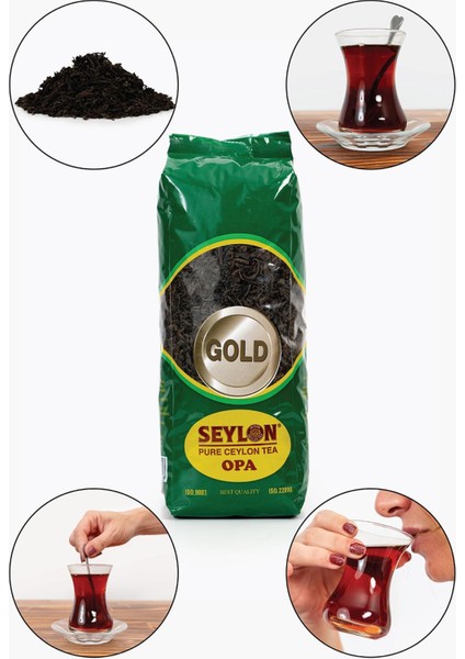 500 gr Seylon Opa Gold 100% Saf Ceylon Tea 3 Adet İthal Seylan Sri Lanka Kaçak Siyah Yaprak Çayı. fiyatları