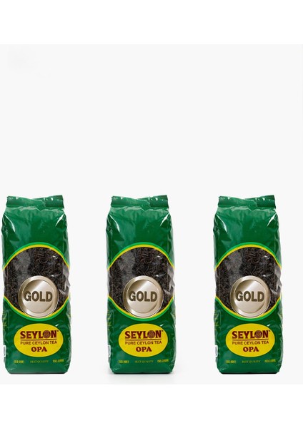 500 gr Seylon Opa Gold 100% Saf Ceylon Tea 3 Adet İthal Seylan Sri Lanka Kaçak Siyah Yaprak Çayı.