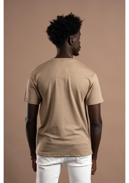 Fbı Regular Fit Kendinden Çizgili Likralı Bisiklet Yaka T-Shirt indirimleri