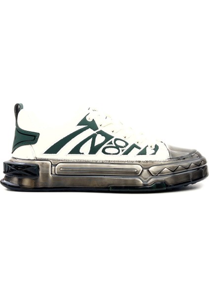 20036 Erkek Deri Air Şeffaf Taban Sneaker Ayakkabı