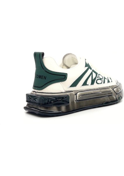 20036 Erkek Deri Air Şeffaf Taban Sneaker Ayakkabı