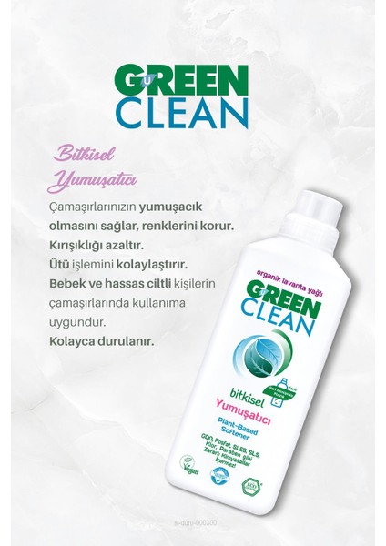 Green Clean 4 Al 3 Öde Bitkisel Çamaşır Yumuşatıcısı 1000 ml